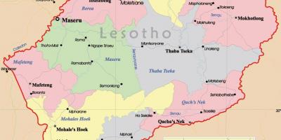 خريطة ليسوتو